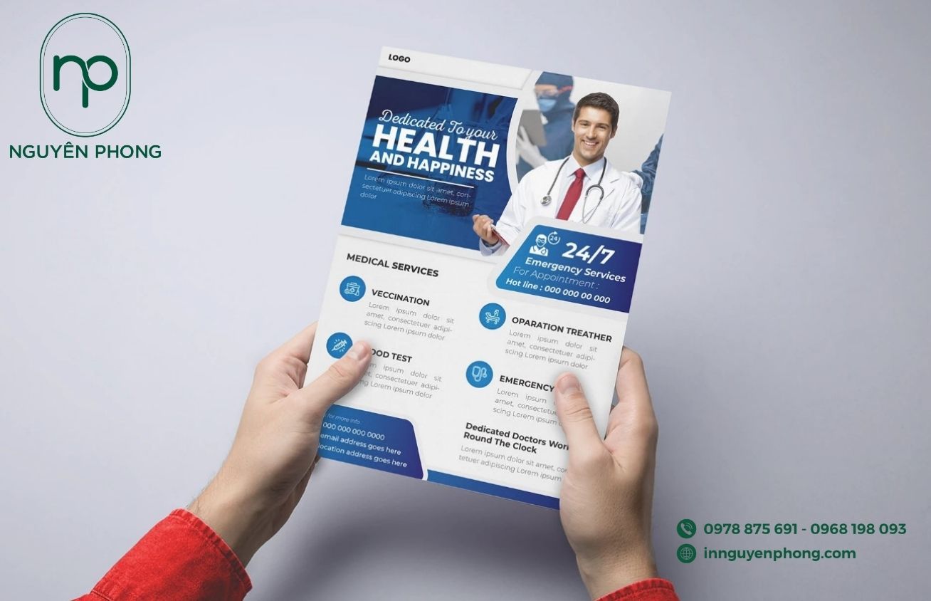 In tờ rơi bảo hiểm xã hội sức khỏe